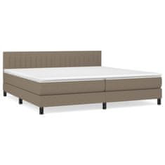 shumee Boxspring posteľ s matracom sivohnedý 200x200 cm látka