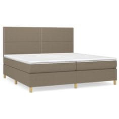 shumee Boxspring posteľ s matracom sivohnedý 200x200 cm látka