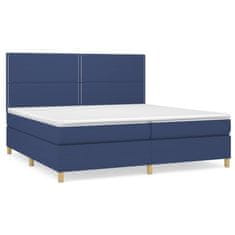 shumee Boxspring posteľ s matracom modrá 200x200 cm látka