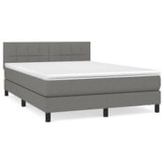 Petromila vidaXL Boxspring posteľ s matracom tmavosivá 140x190 cm látka