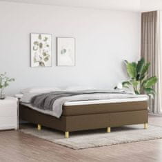 shumee Boxspring posteľ s matracom tmavohnedá 160x200 cm látka