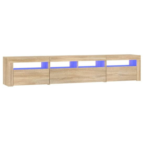 Vidaxl TV skrinka s LED svetlami dub sonoma 210 x 35 x 40 cm