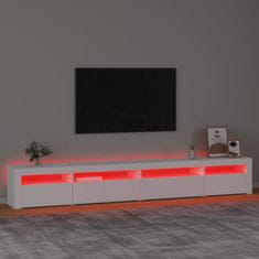 Vidaxl TV skrinka s LED svetlami biela 270x35x40 cm