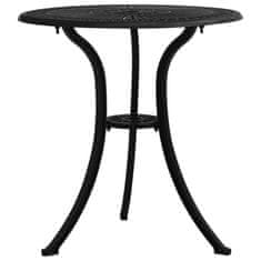 Vidaxl Záhradný stôl, čierny, 62x62x65 cm, hliníkový odliatok