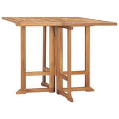 Petromila vidaXL Skladací záhradný jedálenský stôl 90x90x75 cm teakový masív