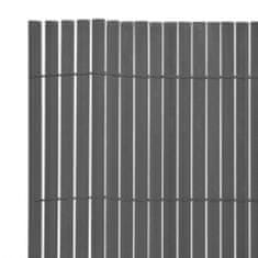 Vidaxl Obojstranný záhradný plot 110x400 cm sivý