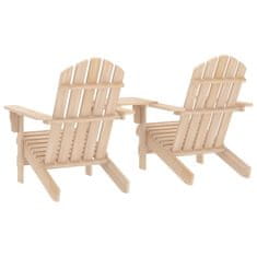 Vidaxl Záhradné stoličky Adirondack+stolík, jedľový masív