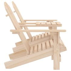 Vidaxl Záhradné stoličky Adirondack+stolík, jedľový masív