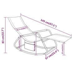 Vidaxl Záhradné ležadlo oceľ a textilén sivé