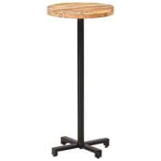 Petromila vidaXL Barový stôl okrúhly Ø50x110 cm surové mangovníkové drevo