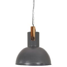 Vidaxl Industriálna závesná lampa 25 W sivá mangovník 42 cm okrúhla E27