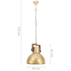 Petromila vidaXL Industriálna závesná lampa 25 W mosadzná 40 cm okrúhla E27