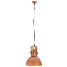 Vidaxl Industriálna závesná lampa 25 W medená mangovník 42 cm okrúhla E27