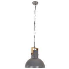 Petromila vidaXL Industriálna závesná lampa 25 W sivá mangovník 52 cm okrúhla E27