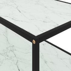 Petromila vidaXL Konferenčný stolík, biely 100x50x35 cm, tvrdené sklo