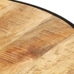 Vidaxl Konferenčný stolík, čierny 68x68x36 cm, surové mangové drevo