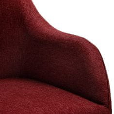 Vidaxl Jedálenské stoličky 2 ks, vínovo červené, látka