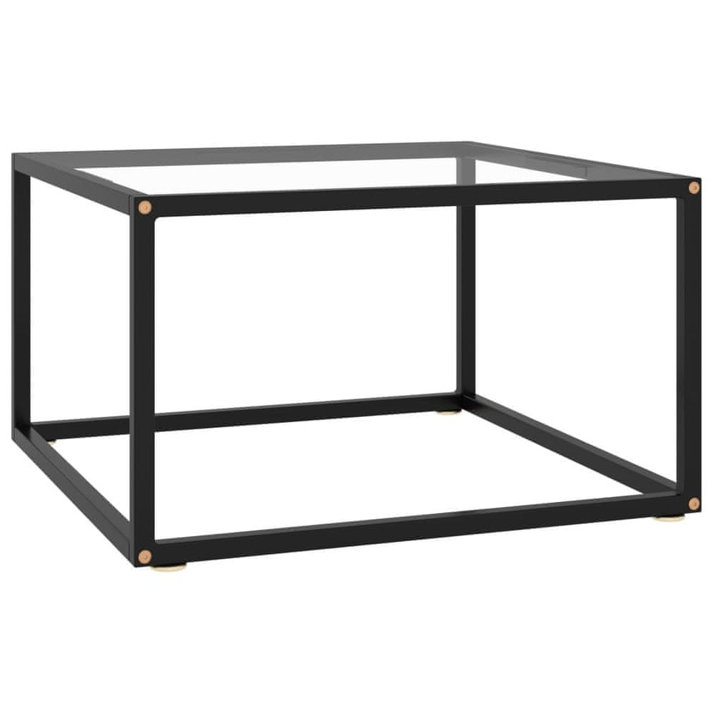 Petromila vidaXL Konferenčný stolík, čierny, tvrdené sklo 60x60x35 cm