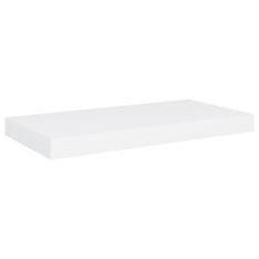 Vidaxl Plávajúce nástenné police 2 ks, biele 50x23x3,8 cm, MDF