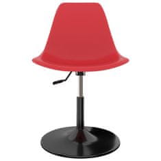 Vidaxl Otočné jedálenské stoličky 2 ks, červené, PP
