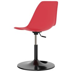 Vidaxl Otočné jedálenské stoličky 2 ks, červené, PP