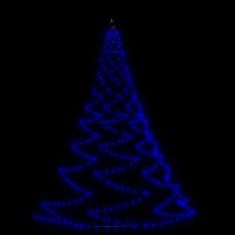 Petromila vidaXL Nástenný stromček s háčikom 720 LED modrý 5 m exteriér/interiér