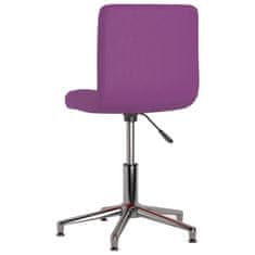 Vidaxl Otočné jedálenské stoličky 2 ks fialové umelá koža