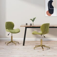 Vidaxl 335053 Swivel Dining Chairs 2 pcs Light Green Velvet