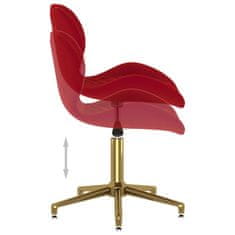 Vidaxl 335046 Swivel Dining Chair Wine Red Velvet