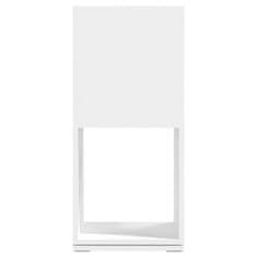 Vidaxl Otočná skrinka, biela 34,5x34,5x75,5 cm, kompozitné drevo