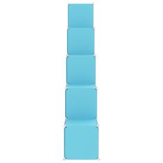 Petromila vidaXL Úložná skrinka v tvare kociek pre deti s 15 kockami modrá PP