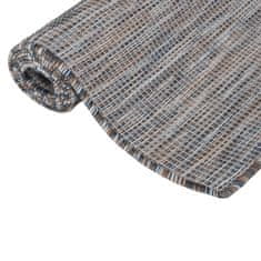Petromila vidaXL Vonkajší koberec s plochým tkaním 160x230 cm hnedý a modrý