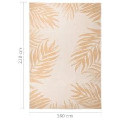 Petromila vidaXL Vonkajší koberec s plochým tkaním 160x230 cm listový vzor