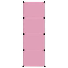 Vidaxl Úložná skrinka v tvare kociek pre deti s 12 kockami ružová PP
