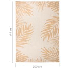 Petromila vidaXL Vonkajší koberec s plochým tkaním 200x280 cm listový vzor