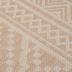 Petromila vidaXL Vonkajší koberec s plochým tkaním 160x230 cm hnedý pruhovaný