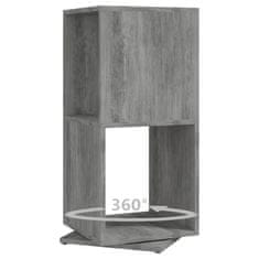 Vidaxl Otočná skrinka betónová sivá 34,5x34,5x75,5 cm drevotrieska