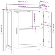 Petromila vidaXL Komoda biela 62x38x70 cm spracované drevo