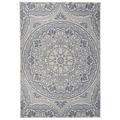 Petromila vidaXL Vonkajší koberec s plochým tkaním 160x230 cm modrý vzorovaný