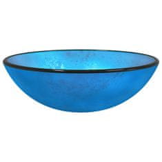Petromila vidaXL Umývadlo z tvrdeného skla 42x14 cm modré