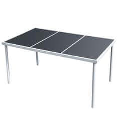 Petromila vidaXL Záhradný stôl 150x90x74 cm, čierny, oceľ