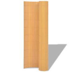 Vidaxl Obojstranný záhradný plot, PVC 90x500 cm, žltý