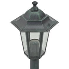 Petromila vidaXL Záhradné stĺpové lampy 6 ks E27 110 cm hliníkové tmavozelené