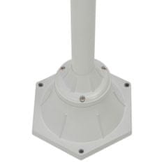 Petromila vidaXL Záhradná stĺpová lampa E27 220 cm hliníková 2 lampáše biela