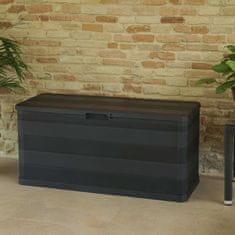 Petromila vidaXL Záhradný úložný box čierny 117x45x56 cm