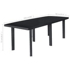 Petromila vidaXL Záhradný stôl antracitový 216x90x72 cm plastový