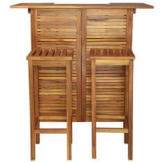Petromila vidaXL 3-dielna súprava barového stola a stoličiek masívne akáciové drevo
