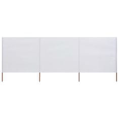 Vidaxl 3-panelová zábrana proti vetru biela 400x120 cm látková