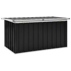 Vidaxl Záhradný úložný box antracitový 129x67x65 cm