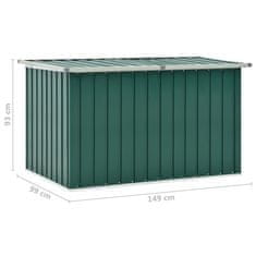 Petromila vidaXL Záhradný úložný box zelený 149x99x93 cm